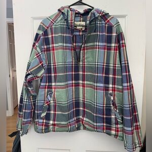 Eddie Bauer Vintage 90s Plaid Anorak Jacket